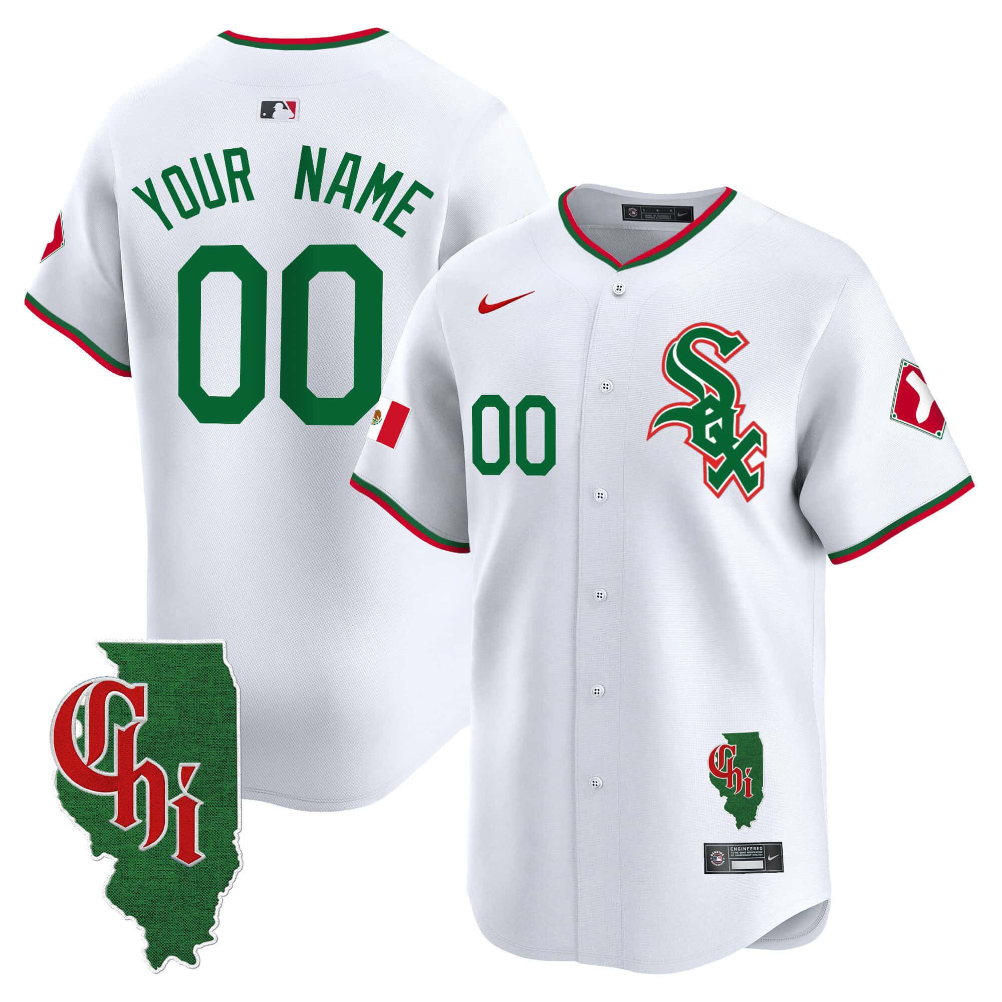 Men Chicago White Sox White 2024 Nike Mexico Vapor Premier Limited Custom MLB Jersey style 1->customized mlb jersey->Custom Jersey